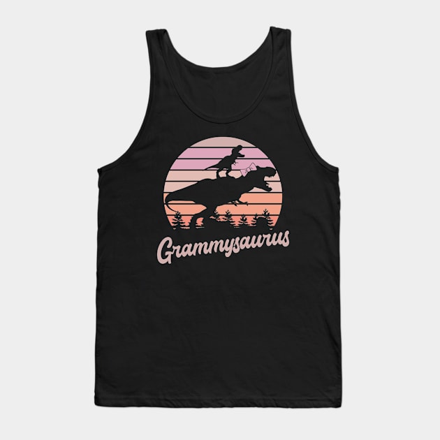 Grammysaurus T-Rex Dinosaur Tank Top by ryanjaycruz